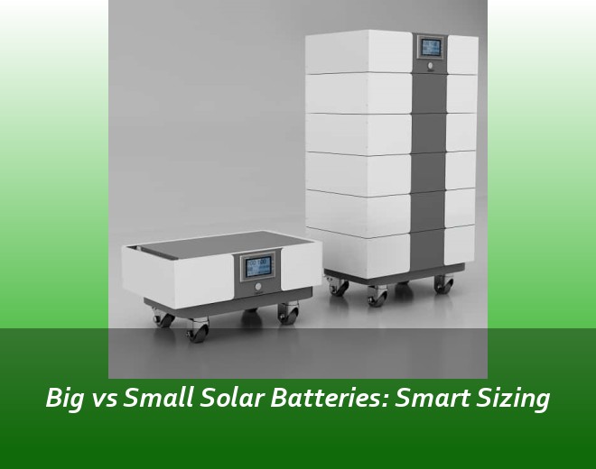 Big vs Small Solar Batteries: Smart Sizing